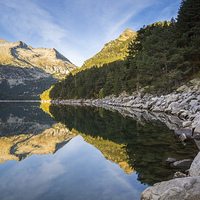 Buy canvas prints of Lac d'Oredon in the morning by Daugirdas Racys