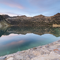 Buy canvas prints of Lac d'Aubert at the blue hour by Daugirdas Racys