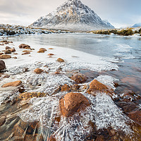 Buy canvas prints of Glencoe and the frozen river Etive by Daugirdas Racys