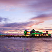 Buy canvas prints of The Grand Pier, Weston-Super-Mare at Dusk by Daugirdas Racys