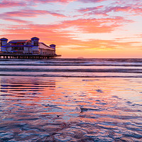 Buy canvas prints of The Grand Pier, Weston-Super-Mare at Sunset by Daugirdas Racys