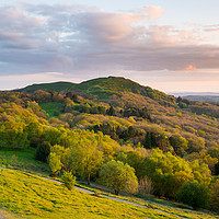 Buy canvas prints of Herefordshire Beacon at the golden evening hour by Daugirdas Racys