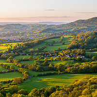 Buy canvas prints of Worcestershire beacon and the rolling hills at the by Daugirdas Racys