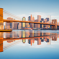 Buy canvas prints of Manhattan bridge at dawn by Daugirdas Racys