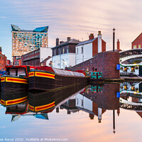 Buy canvas prints of Gas Street Canal sunset, Birmingham by Daugirdas Racys