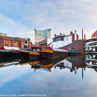 Buy canvas prints of Gas Street Canal reflections, Birmingham by Daugirdas Racys