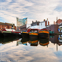 Buy canvas prints of Gas Street Canal reflections, Birmingham by Daugirdas Racys