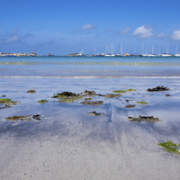 Buy canvas prints of  Isles of Scilly, beach view. by Kenneth Dear
