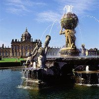 Buy canvas prints of Atlas Fountain, Castle Howard by Robin Dengate