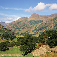Buy canvas prints of Great Langdale and Langdale Pikes by Robin Dengate