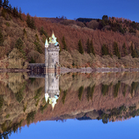 Buy canvas prints of Fairtytale castle reflection by James Meacock