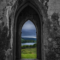 Buy canvas prints of  old ruined church, Dunlewey, Donegal, Ireland by carolann walker