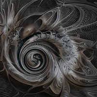 Buy canvas prints of Spiral in Silver by Amanda Moore
