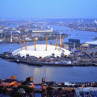 Buy canvas prints of O2 wrapped in Thames by Nadine Wood