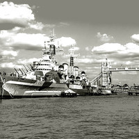 Buy canvas prints of  HMS Belfast by Marina Otto