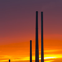 Buy canvas prints of sunset over the industry by Marina Otto