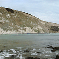 Buy canvas prints of Lulworth cover panormaic by Mike French