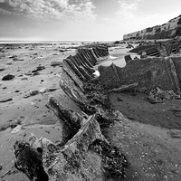 Buy canvas prints of Shipwreck at Hunstanton by Mike French