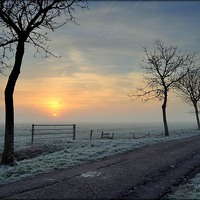 Buy canvas prints of Winter Sunrise by Ron Ver
