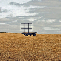 Buy canvas prints of Lone Trailer by Karen Broome
