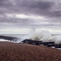 Buy canvas prints of Languard Point Storm by Mike Higginson