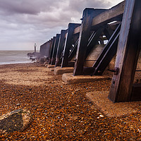 Buy canvas prints of Landguard Point Pier by Mike Higginson
