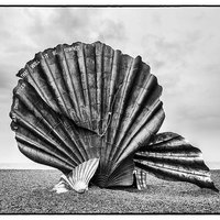 Buy canvas prints of The Scallop, Aldeburgh by Mark Bangert