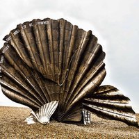 Buy canvas prints of The Scallop, Aldeburgh by Mark Bangert