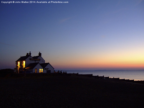 Whitstable Sunset Picture Board by John B Walker LRPS