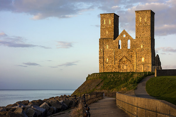 Reculver Towers Picture Board by John B Walker LRPS