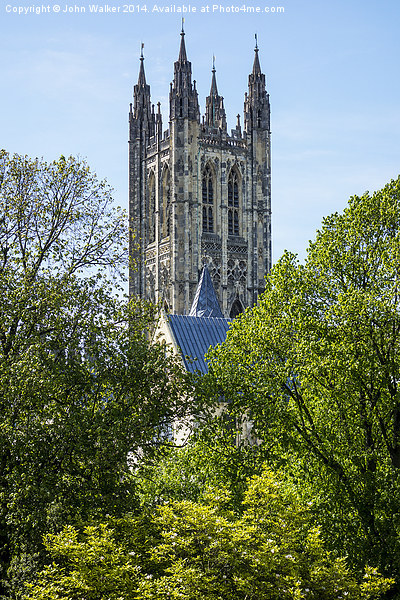 Canterbury Cathedral Picture Board by John B Walker LRPS