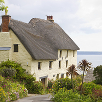 Buy canvas prints of Cornish Cottage at The Lizard by John B Walker LRPS