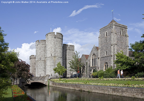 The Westgate Towers, Canterbury Picture Board by John B Walker LRPS