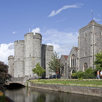 Buy canvas prints of The Westgate Towers, Canterbury by John B Walker LRPS
