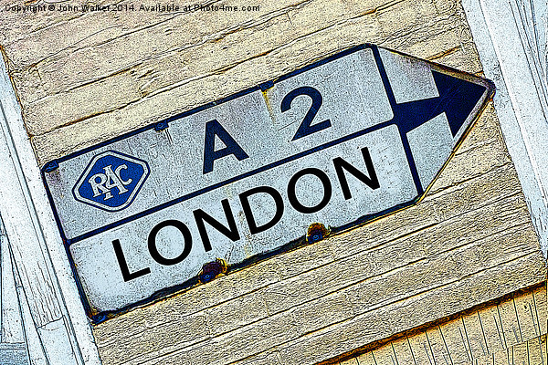 The Road to London Picture Board by John B Walker LRPS