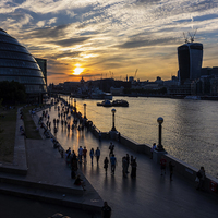 Buy canvas prints of South Bank Sunset by John B Walker LRPS