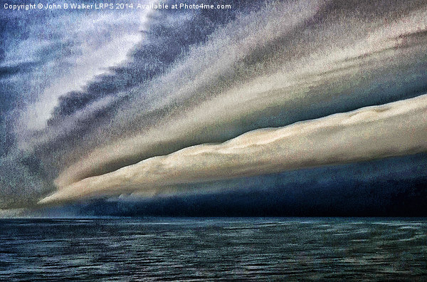  Storm Front at Sea Picture Board by John B Walker LRPS