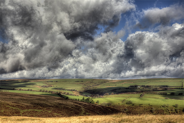 Storm Clouds over Exmoor Picture Board by Mike Gorton