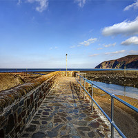 Buy canvas prints of Lynmouth Harbour Entrance by Mike Gorton