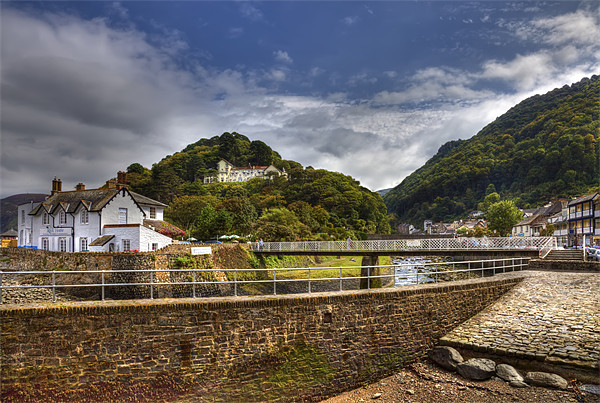 Lynmouth from the harbour Picture Board by Mike Gorton