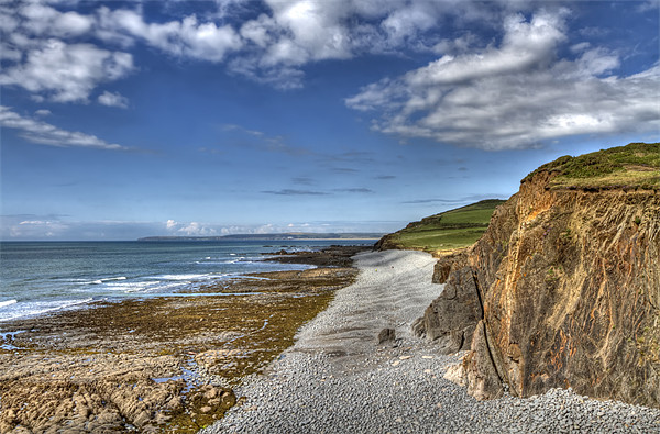 Abbotsham Cliffs North Devon Picture Board by Mike Gorton