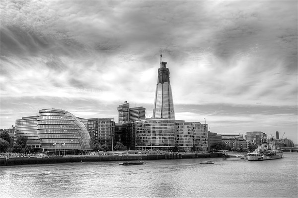 The Shard Under Construction Framed Mounted Print by Mike Gorton