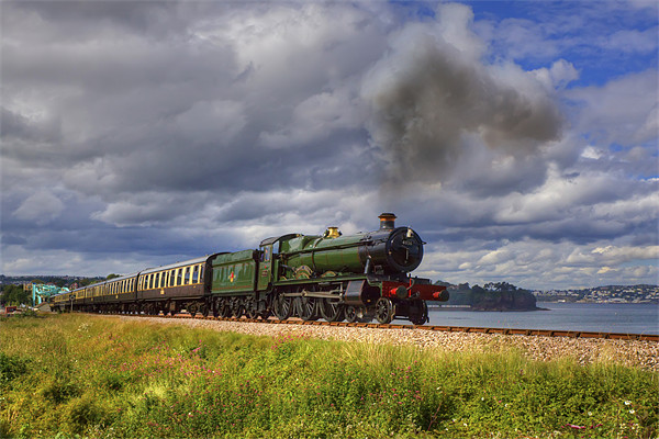 Kinlet Hall 4936 Steam Train in South Devon Picture Board by Mike Gorton