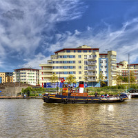 Buy canvas prints of Bristol Docks by Mike Gorton