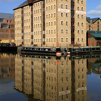 Buy canvas prints of Britannia Warehouse Gloucester Docks by Mike Gorton