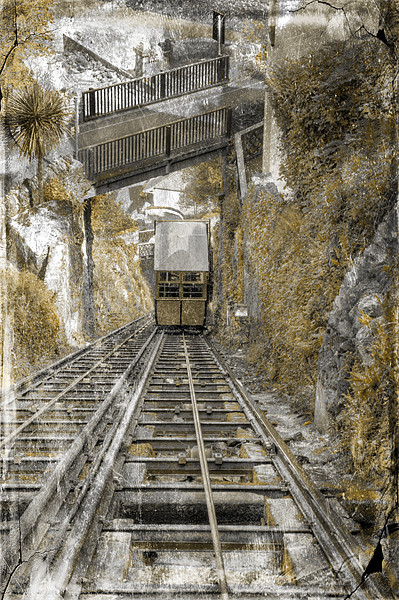Lynton & Lynmouth Cliff Railway Picture Board by Mike Gorton