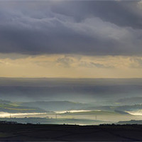 Buy canvas prints of There Be Mist In Them Valleys There Be by Mike Gorton