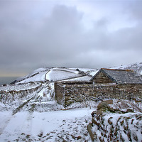 Buy canvas prints of Snow Covered Exmoor by Mike Gorton