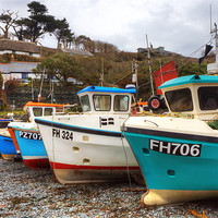 Buy canvas prints of Cadgwith in Cornwall Fishing Boats by Mike Gorton