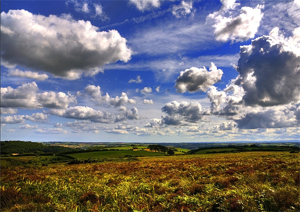 Exmoor Sky Picture Board by Mike Gorton